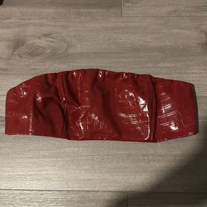 Red leather bandeau
